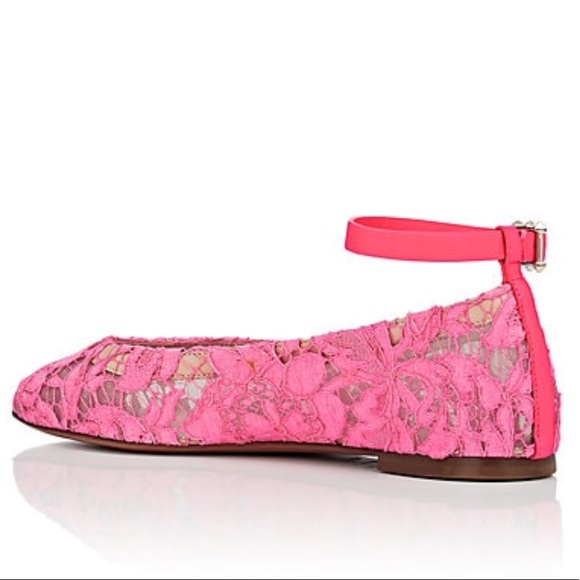 Valentino Garavani Lace Ankle Strap Flats - Picture 3 of 9